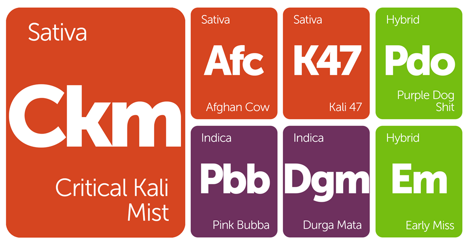 New Strains Alert: Purple Dog Shit, Critical Kali Mist, Pink Bubba, Afghan Cow, and More