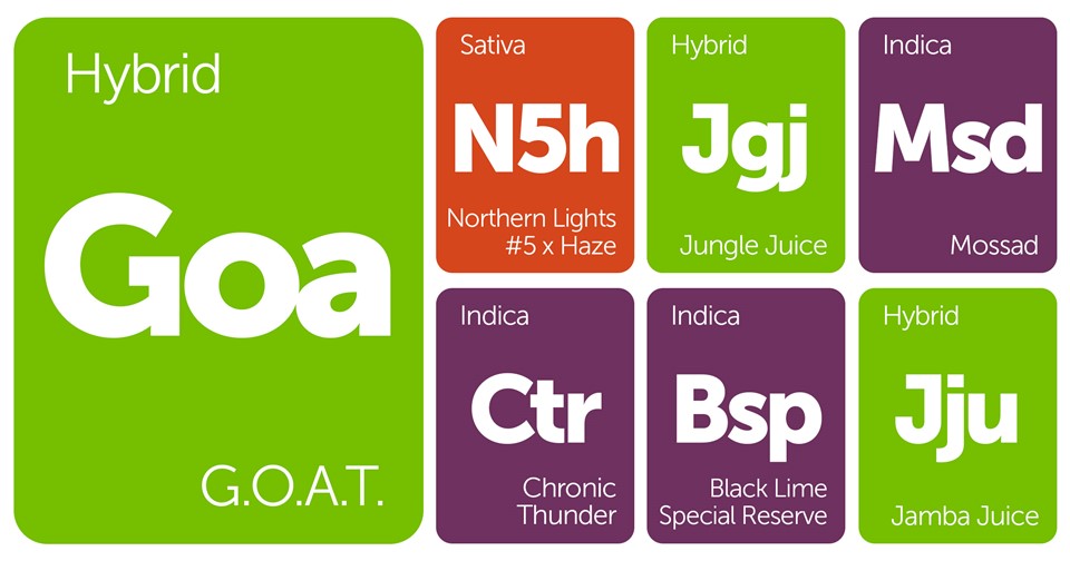 New Strains Alert: G.O.A.T., Chronic Thunder, Jamba Juice, and More