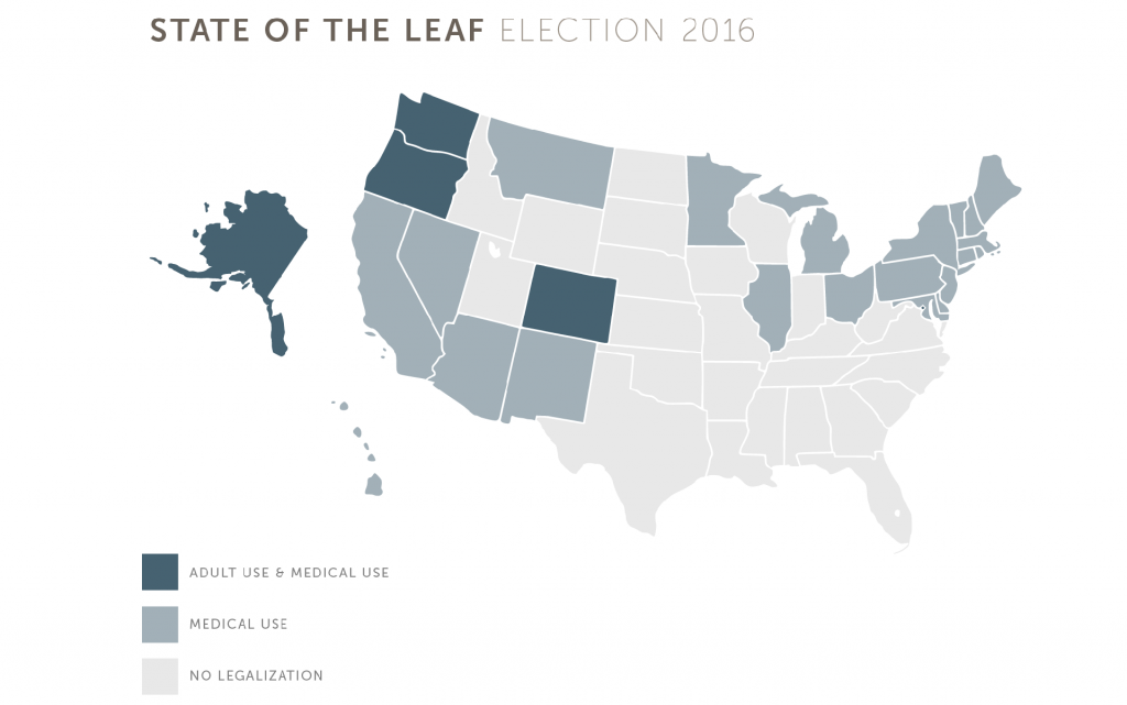 Cannabis Legalization 2016: Map of Legal States in the USA
