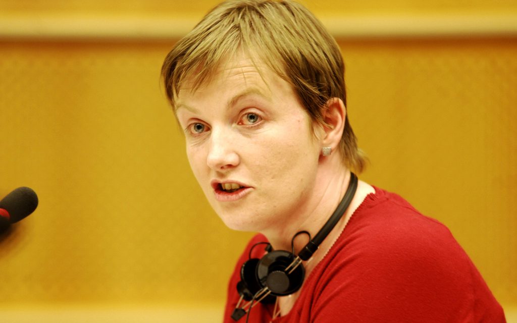 Irish mother Vera Twomey testified how cannabis oil made from CBD-rich strain Charlotte's Web helped reduce her daughter's seizures by 90 percent. (Derrick Bergman/Leafly)