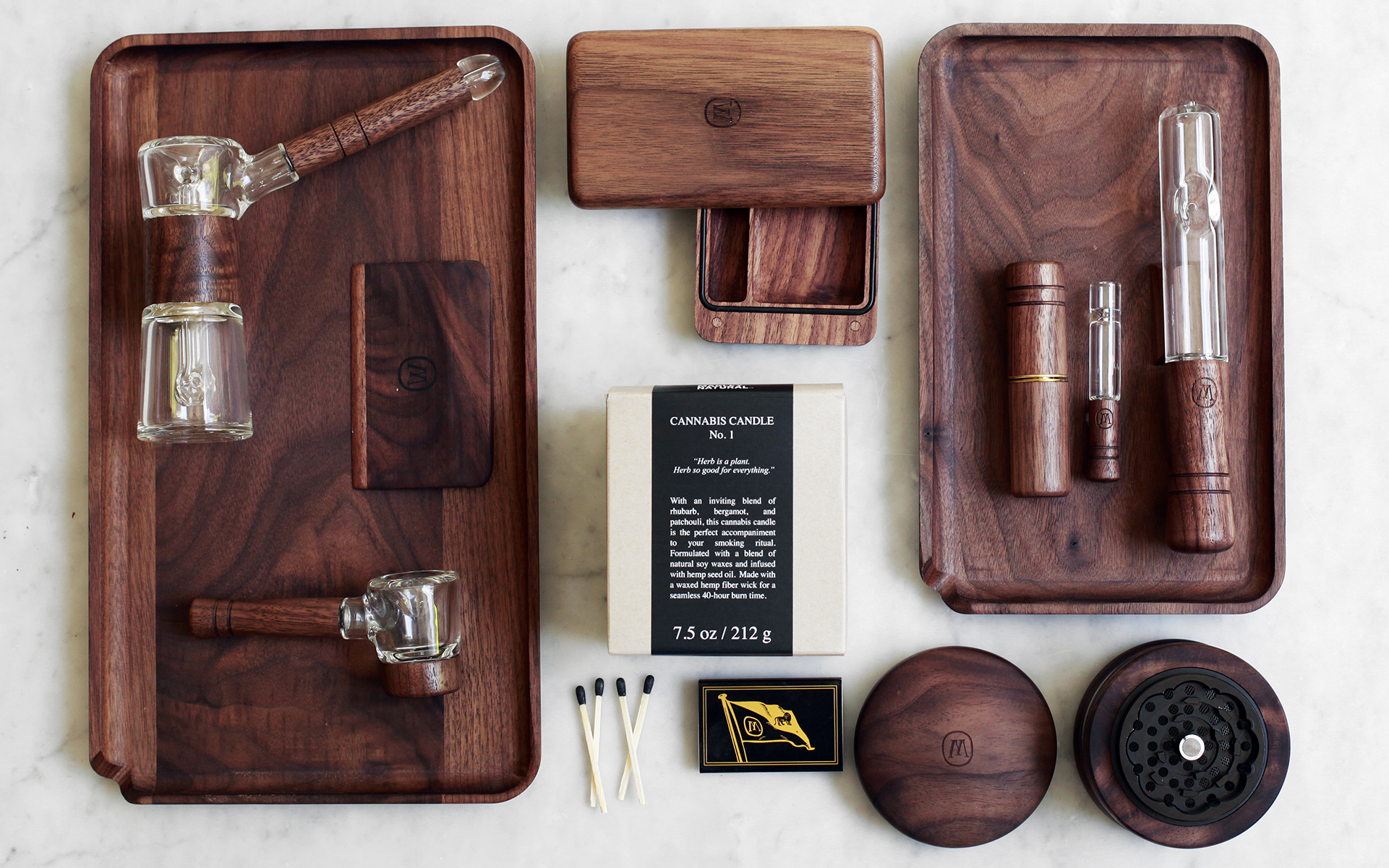 Marley Natural black walnut smoking accessories