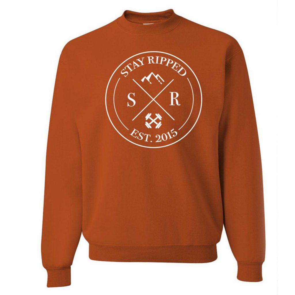 Cool and Cozy Weed Hoodie #8: Orange Crewneck