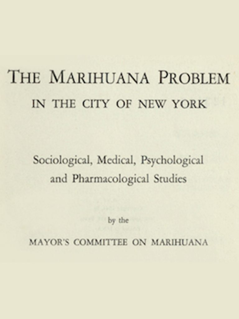 Marijuana book #2: The LaGuardia Report