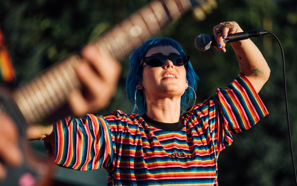 Tacocat-Emily Nokes-Live show-KEXP concert at the mural