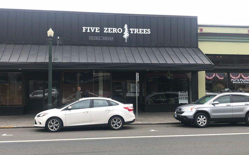 Oregon coast dispensaries & cannabis hotspots in Astoria: Five Zero Trees