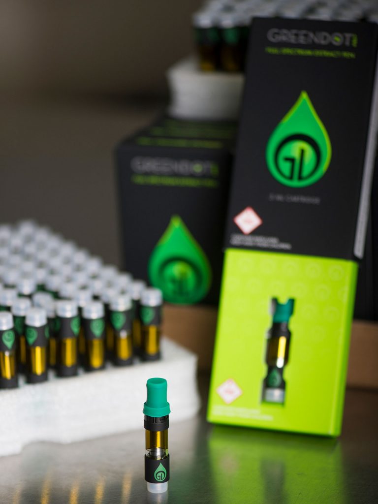Green Dot Labs full-spectrum extract: full-spectrum extract vape pen cartridge