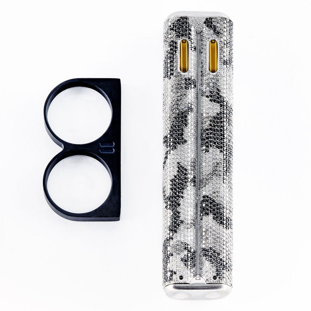 Would you use an expensive vape? The jeweled double barrel vape pen.
