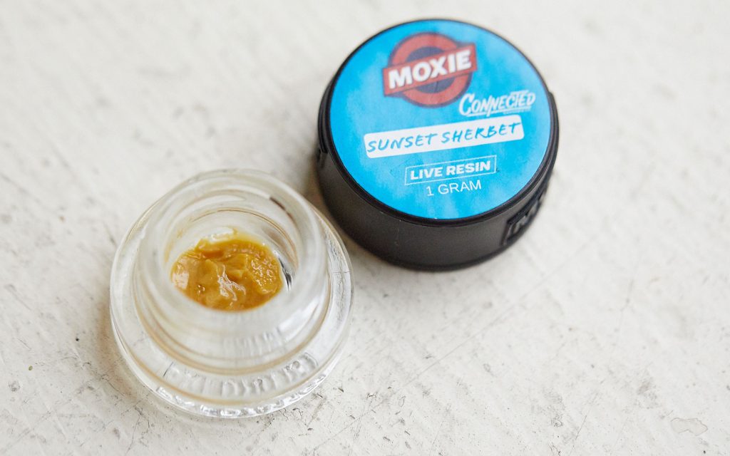 Sunset Sherbert Connected Moxie Cannabis Concentrate hash live resin badder