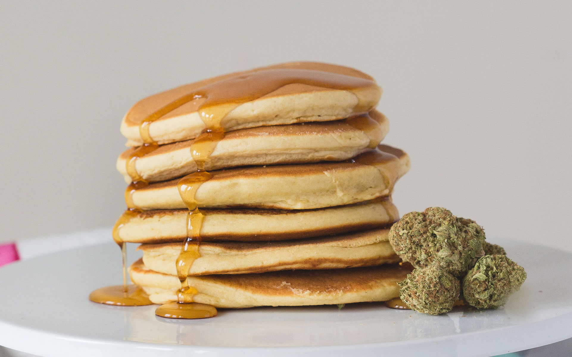 cannabis-infused maple syrup pancakes