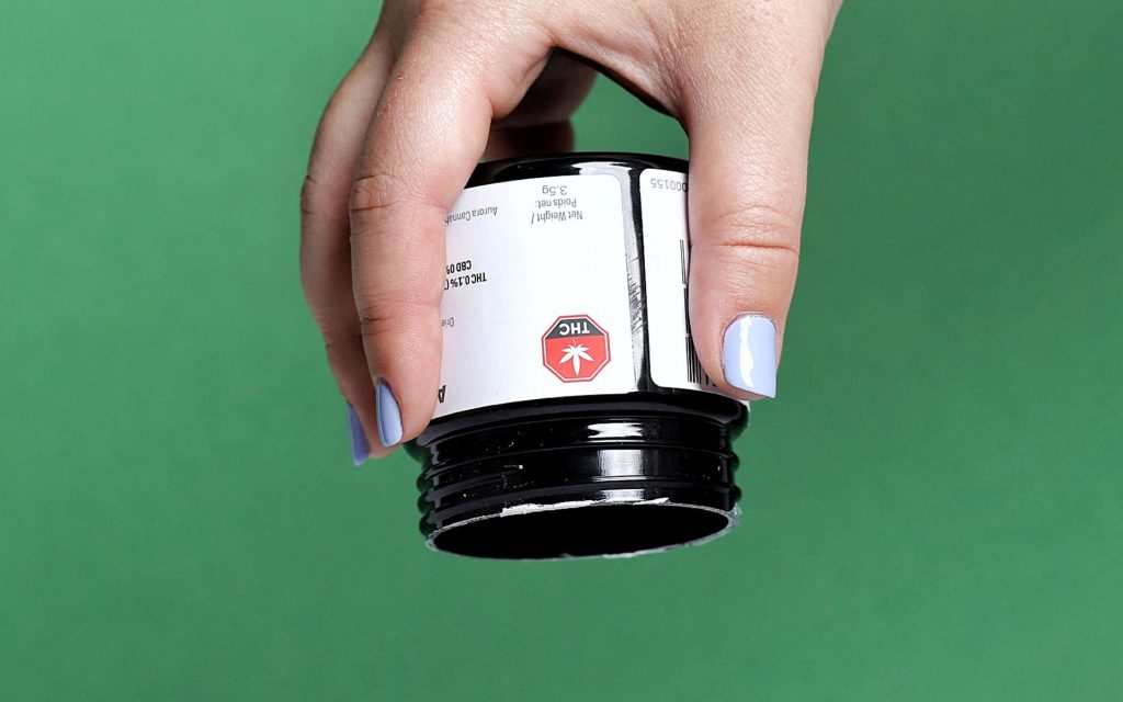 empty cannabis container