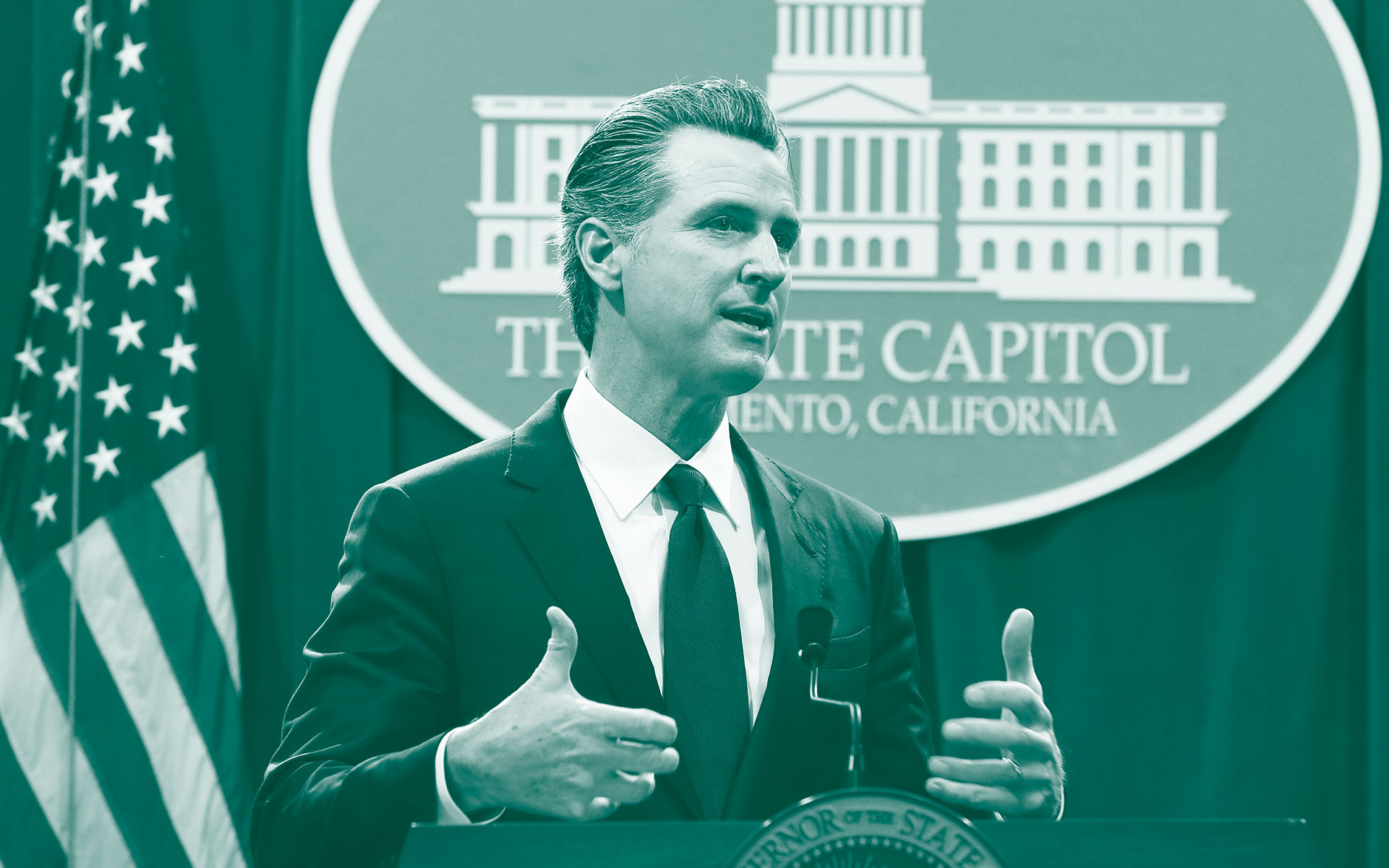 California Gov. Gavin Newsom scored a “B” on cannabis policy, according to NORML. (AP Photo/Rich Pedroncelli)